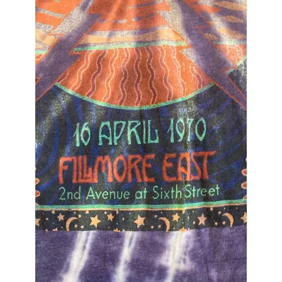 Pink Floyd Top Small Tie Dye Filmore Pyramid Retro T-Shirt Hippie 70s Rock Band - Picture 4 of 12